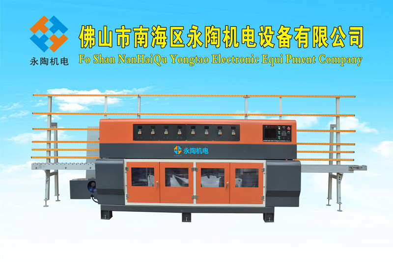 8頭石材立式磨邊倒角開槽機